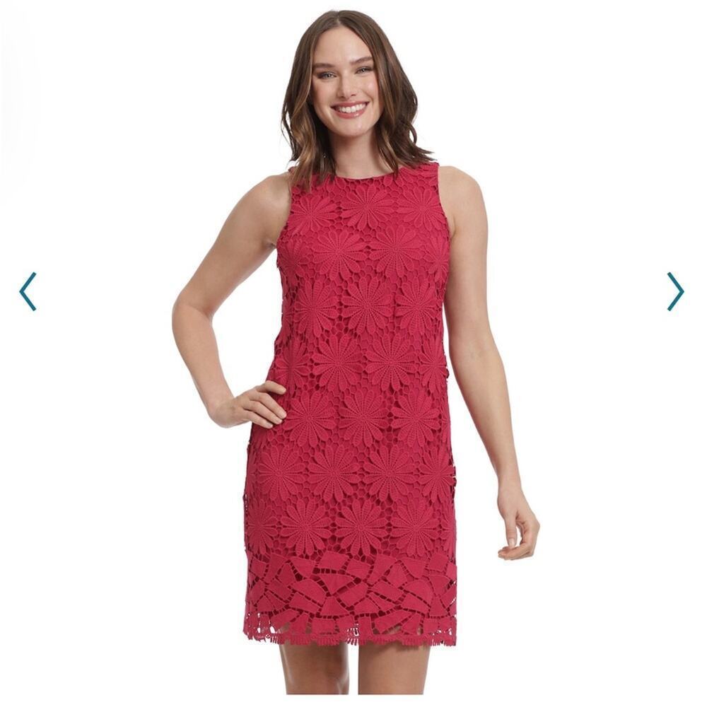 London Times boho lace overlay shift dress Barbie hippie retro 60s party